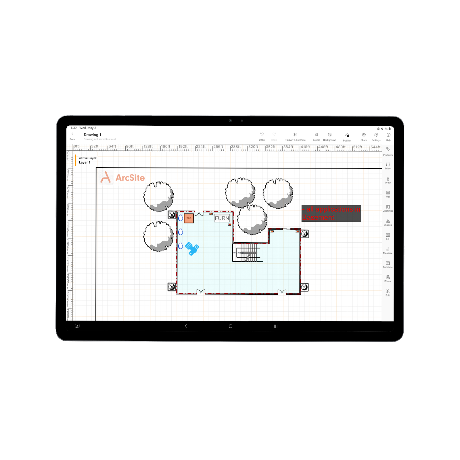 ArcSite offers CAD and BIM for professionals with a mobile device, allowing the creation of 2D drawings and capture of building information for a variety of applications.