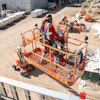 Sensors actively monitor the machine’s platform load and sound an alarm as well as interrupt normal operations if it is overloaded.