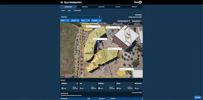 Eyrus's Zone Dashboard displays the location of workers along with a count for each zone.