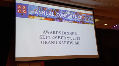 Awards were presented during the American Society of Concrete Contractors Conference, September 27, 2023 in Grand Rapids, Michigan.