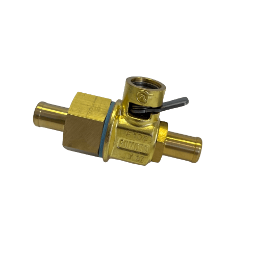 This 1/2-in. adapter can be used to shutoff gas and liquid flow, including engine oil.