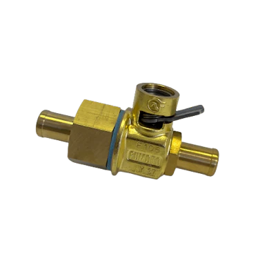 This 1/2-in. adapter can be used to shutoff gas and liquid flow, including engine oil.