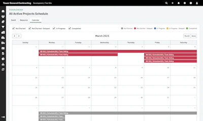 Sage Construction Management includes project schedule capabilities.