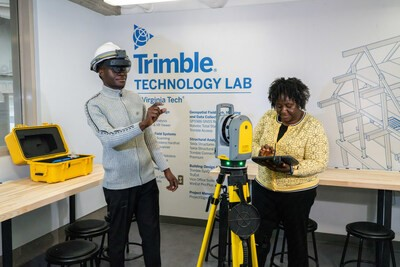Using the Trimble XR10 HoloLens hardhat, Abiola Akanmu's research explores the potential for training and upskilling workers in mixed-reality environments to lead to safer and smarter work on construction sites.