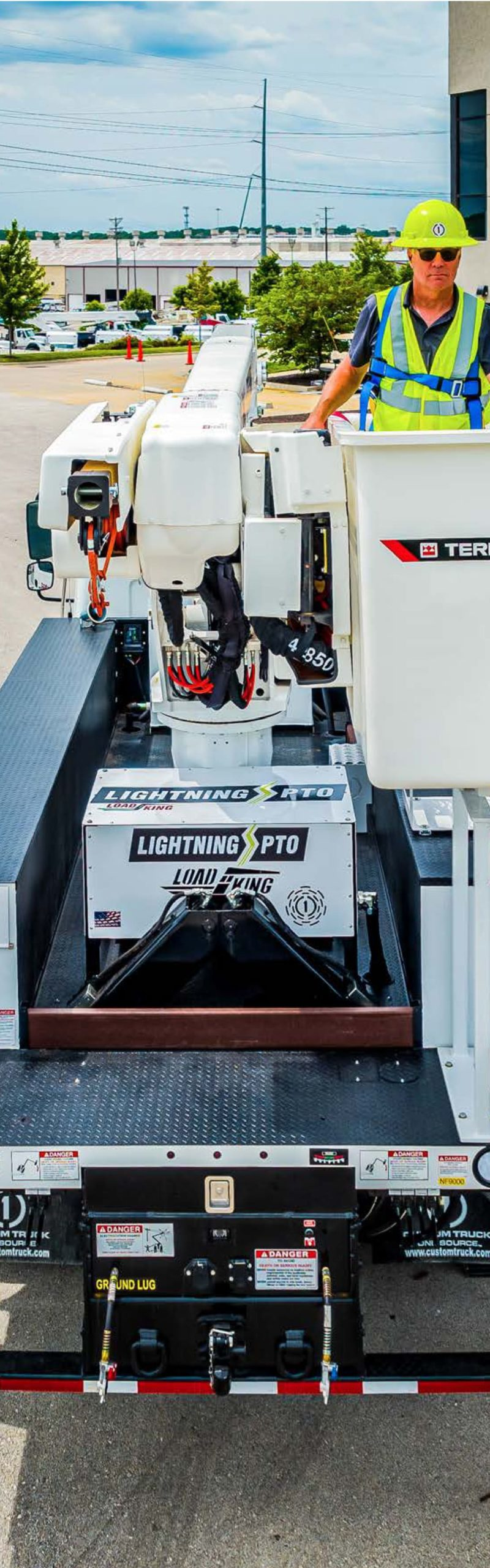Adding Lightning PTO to utility equipment allows a truck engine to only run during transportation between jobs, minimizing diesel emissions.