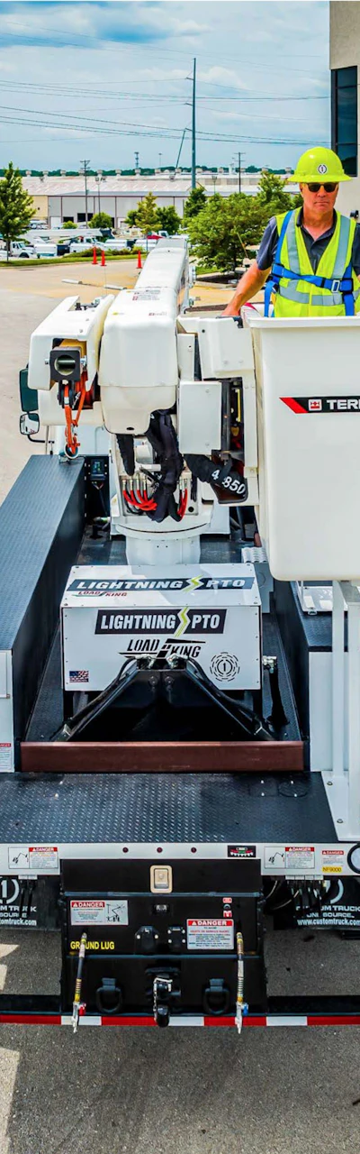 Adding Lightning PTO to utility equipment allows a truck engine to only run during transportation between jobs, minimizing diesel emissions.