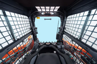 To ensure operators have as much space as possible, Kubota’s SVL75-3 offers a wide cab entrance, via a sliding front door.