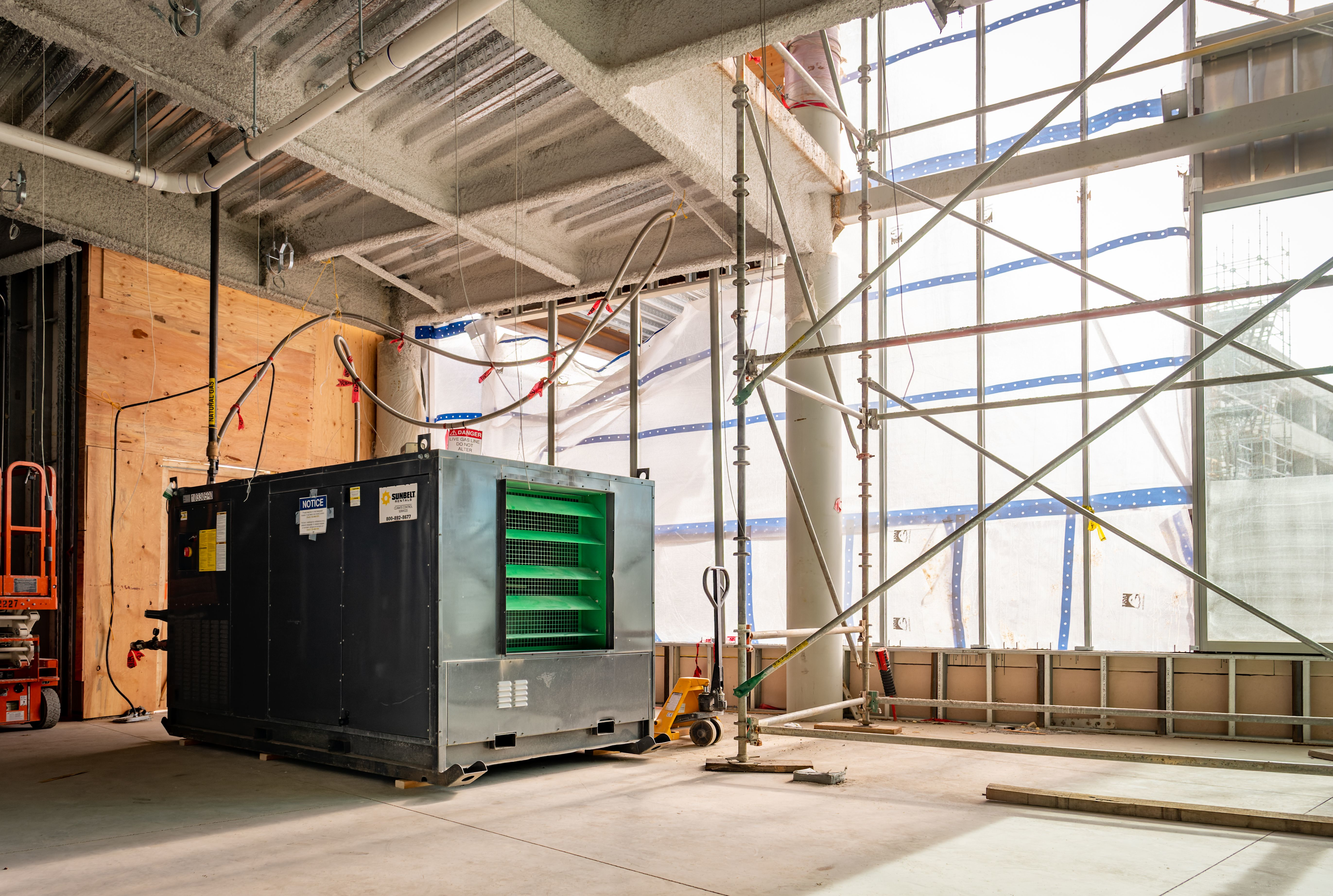 Heating Construction Jobsite In The Winter