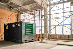 Heating Construction Jobsite In The Winter