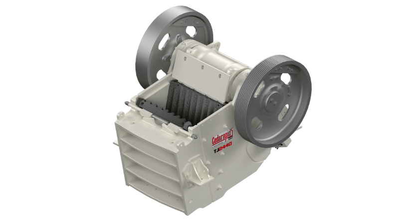The TJ2440 single-toggle jaw crusher handles different types of materials like ores and rock, to travel and recycled concrete.