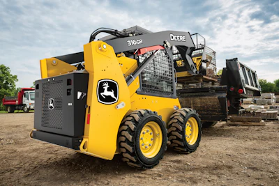 Every John Deere skid steer features a telematics solution, known as JDLink, which is offered free of charge.