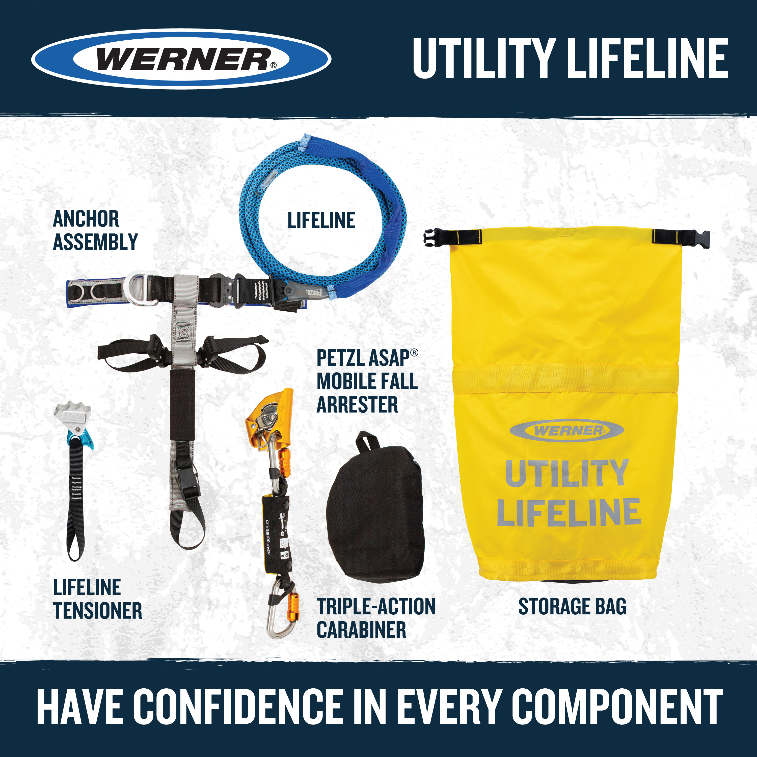 The new anchor strap fall arrest system was developed specifically for professionals who work on utility poles or similar structures.