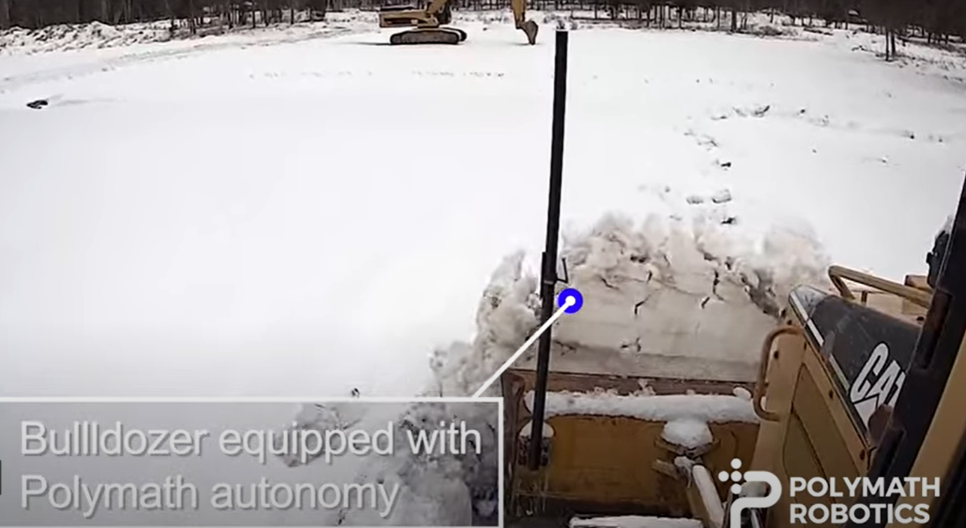 A bulldozer equipped with autonomy.