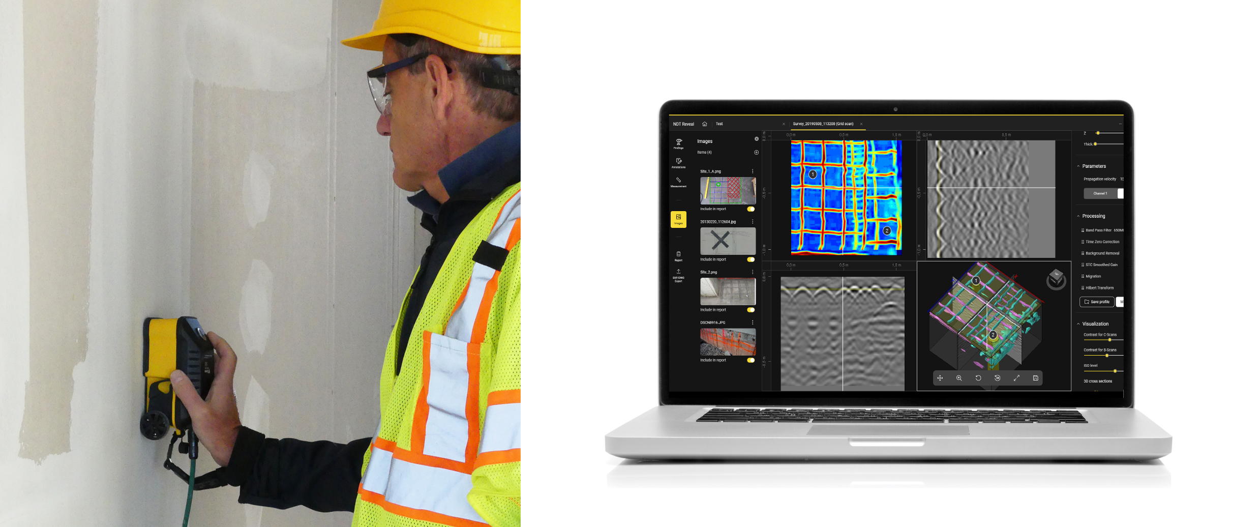 The new solutions enable construction teams to scan concrete structures, detect elements beneath the surface and make informed decisions about where to cut or drill safely.
