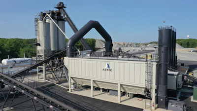 Principio Asphalt's new asphalt plant, 400-tph Double Barrel drum mixer plant from Astec, York Belvedere Sand & Gravel in North East, MD.