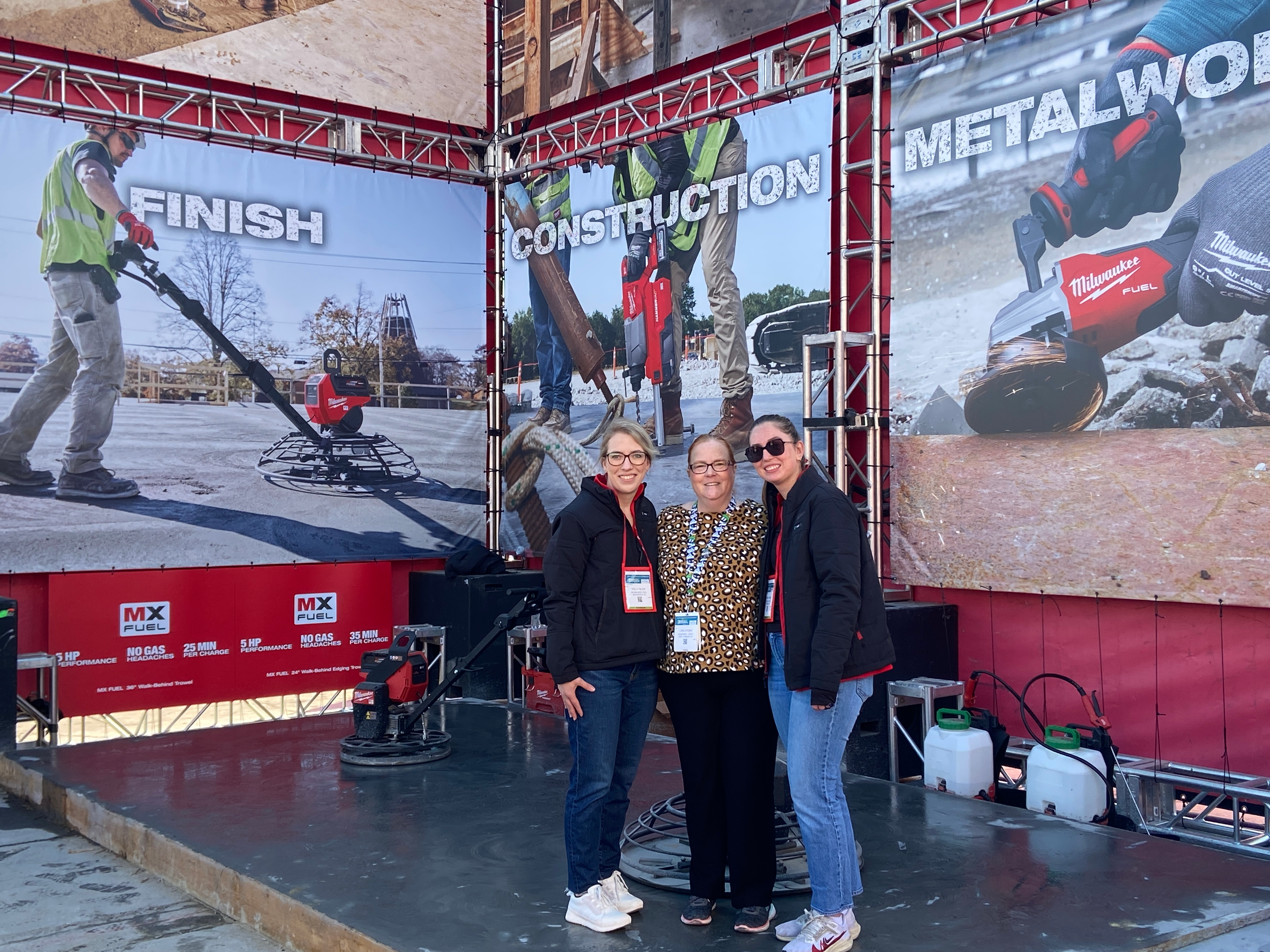 The Milwaukee Tool team had cordless equipment for all stages of the construction process.