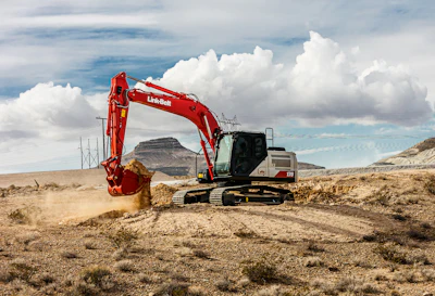 This machine is powered by a 120-hp Yanmar turbocharged diesel engine and features an operating weight of 39,500 lbs.