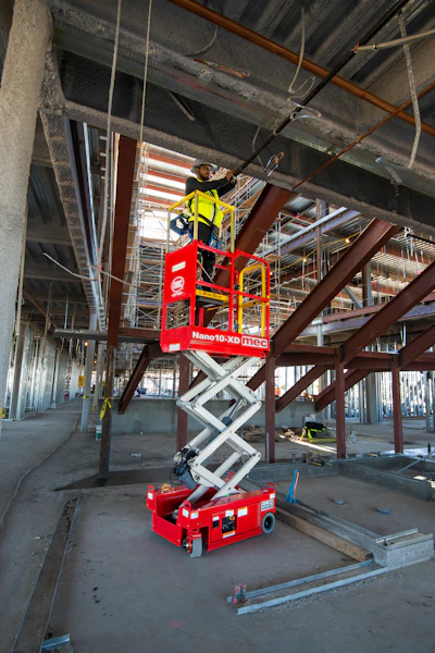 Booth visitors can view the first in this range, the award-winning NANO10-XD, a lightweight scissor lift.