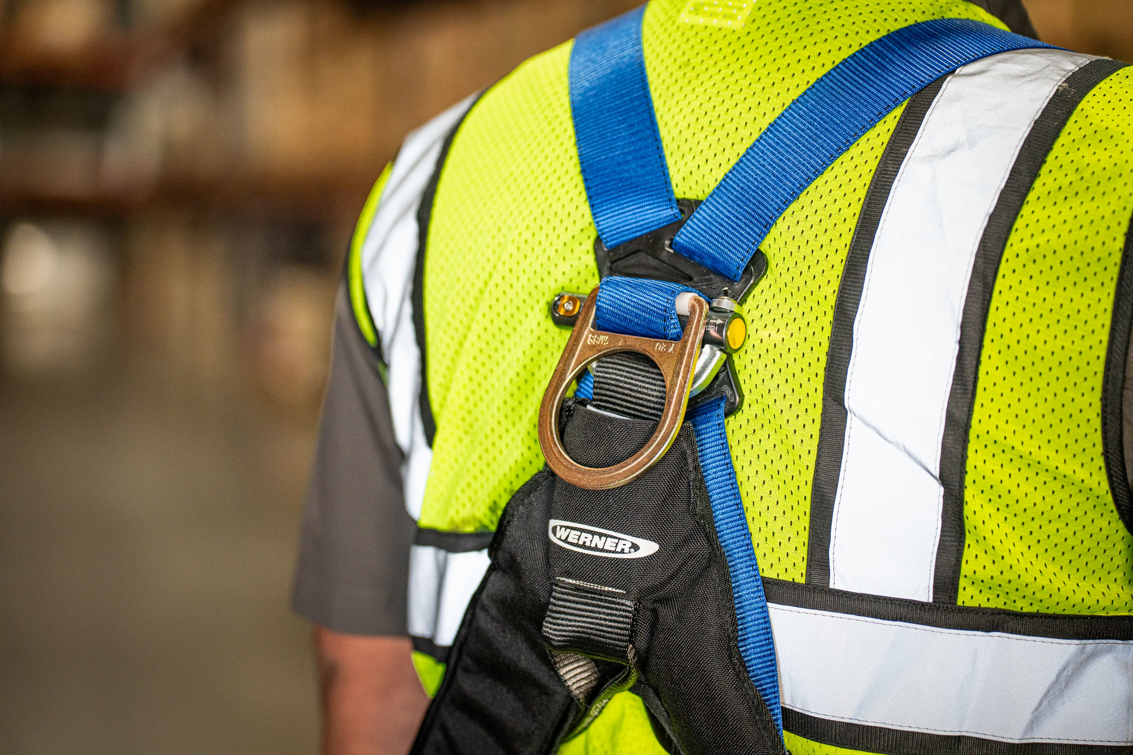 The new Fall Protection Bantam Switch provides movement without the weight of an SRL housing unit on the worker’s back.