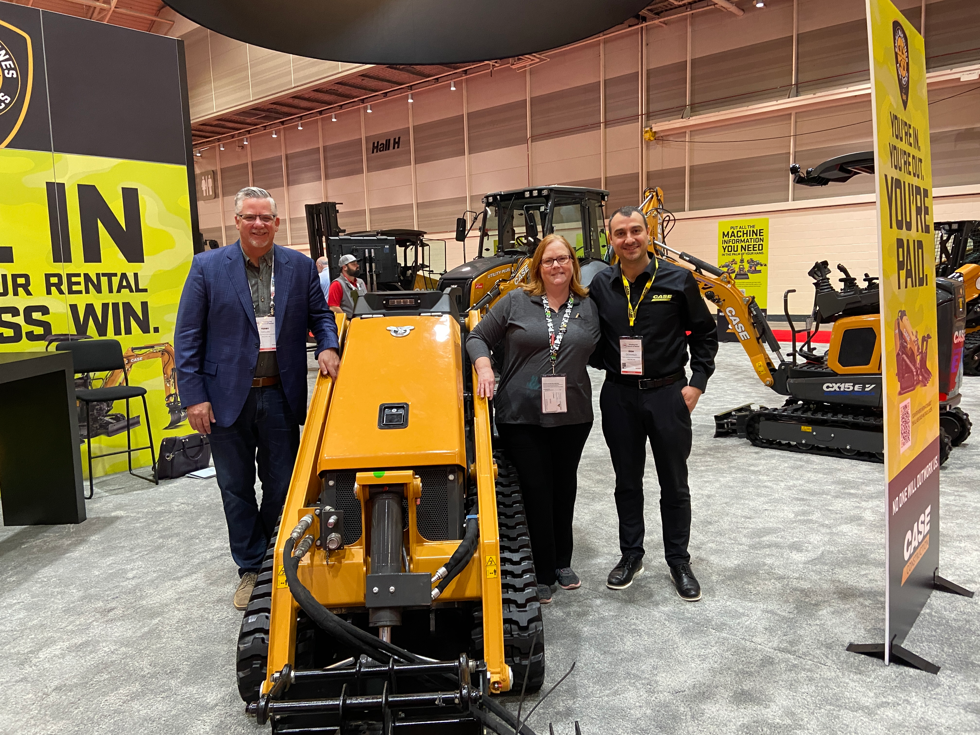 Ditoro visited with Terry Dolan, CASE vice president North America, and Dom Derango, national accounts manager, during the event.