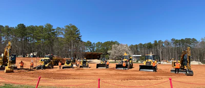 Caterpillar's first ever all-female demonstration team on Day 1