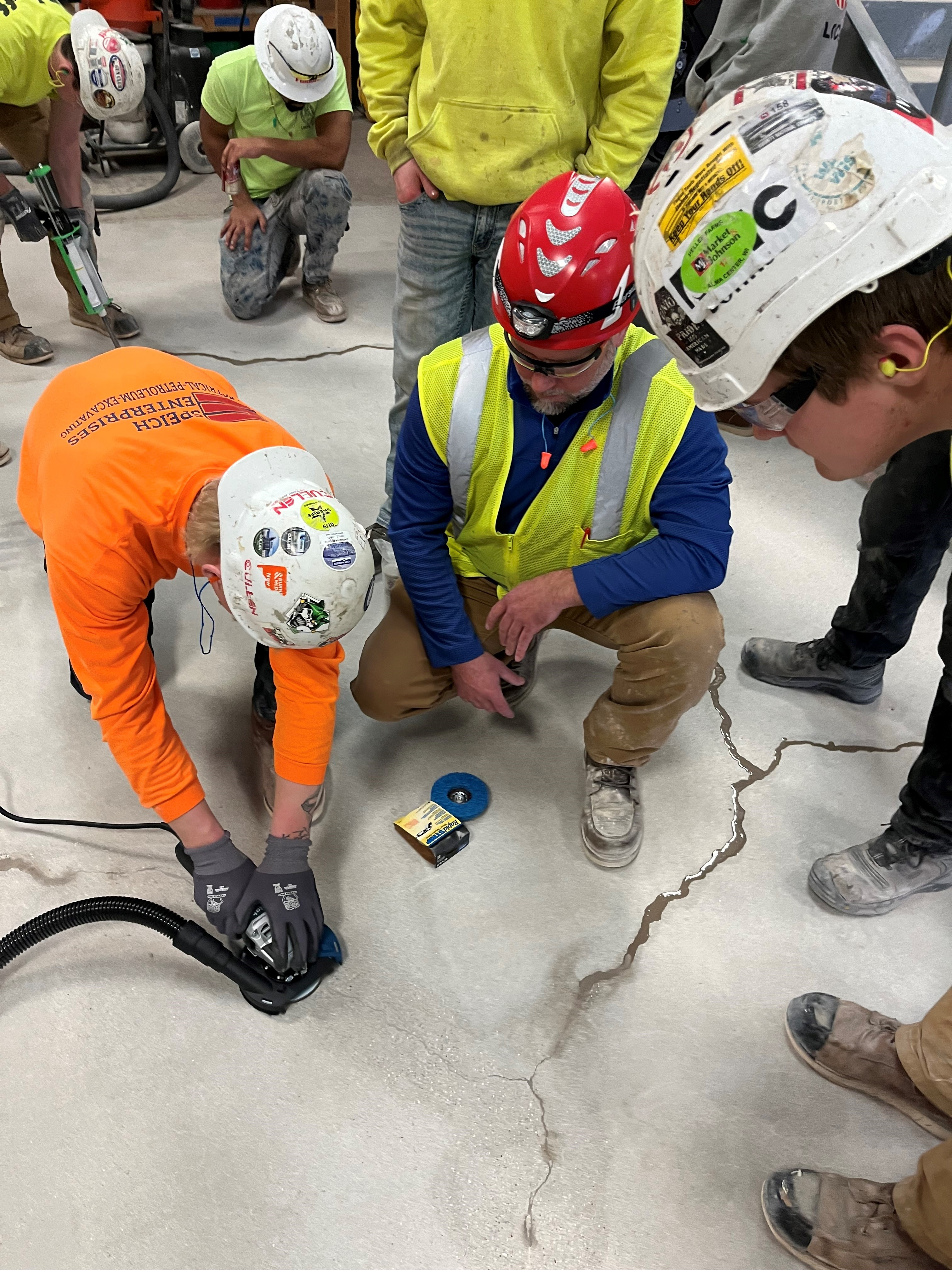 Polished Concrete Crack Repair