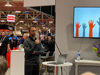 During the Skyjack press conference, the team announced the new SJ3213 and SJ3219 micro scissor lifts, which are battery-electric, zero-emission lifts that feature e-drive technology and are ideal for indoor, low-level, tight spaces.