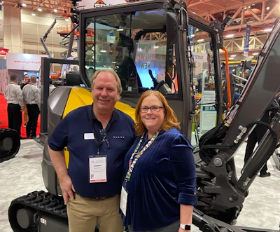Darren Ashton with Volvo CE NA met with our team to discuss some of the equipment at the booth.