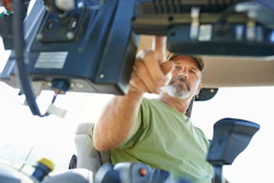 Construction vehicles use sensors, including humidity, temperature, pressure, rain, fluid, and oil quality detection, to monitor external operating conditions and internal system performance.
