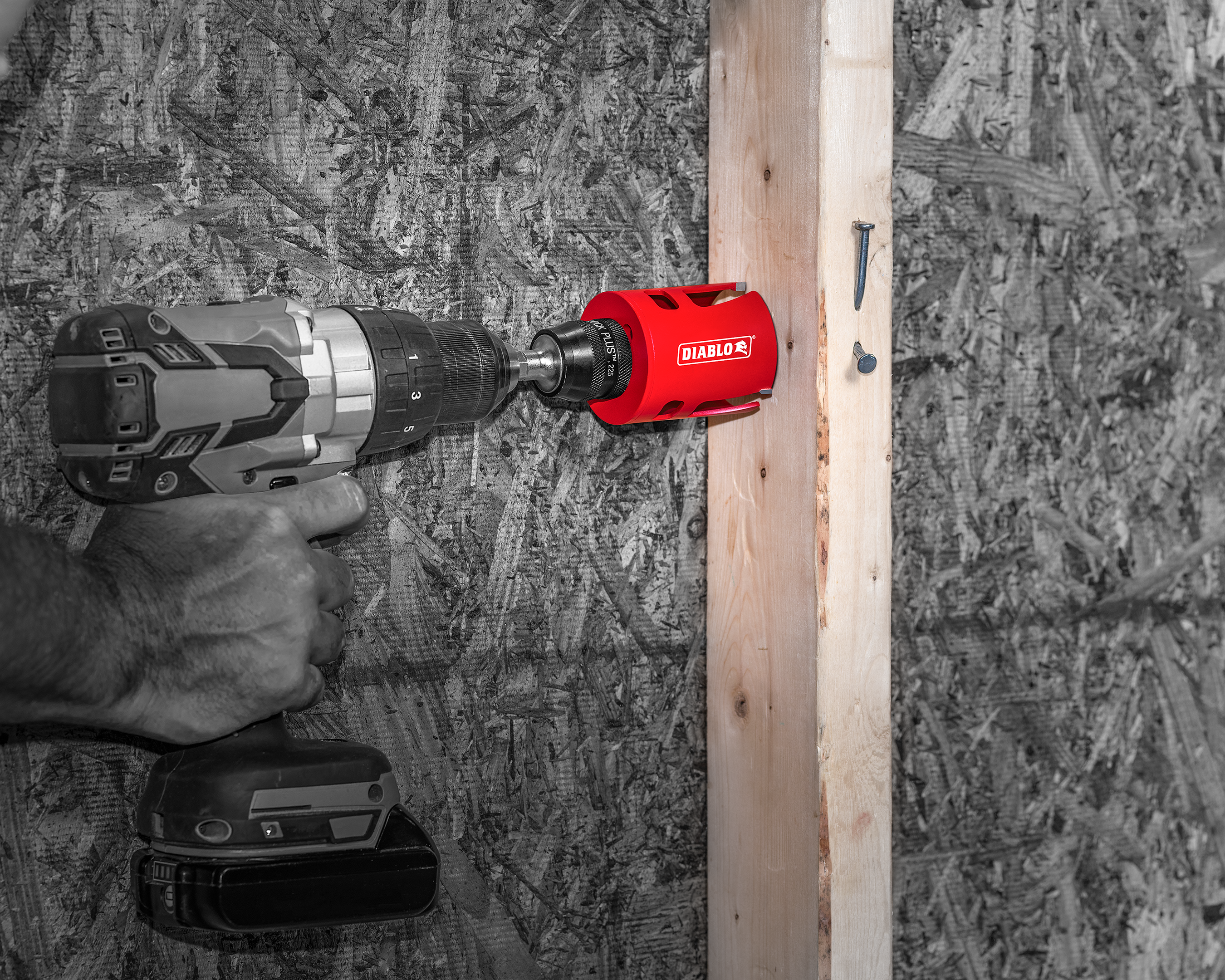 Diablo’s Demo Demon Carbide Teeth Rough-in Hole Saw range is available in various sizes from 1-3/8 to 4-5/8 in. and one, eight-piece set.
