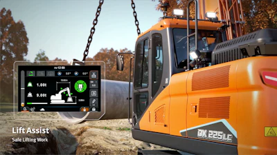 Excavators regularly lift or crane objects on job sites, so with lift assist, operators can remove the guesswork from the process.