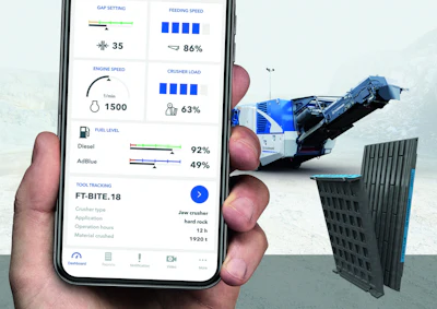 Tool Management permits documentation of plant crushing tools and service life in SPECTIVE CONNECT.