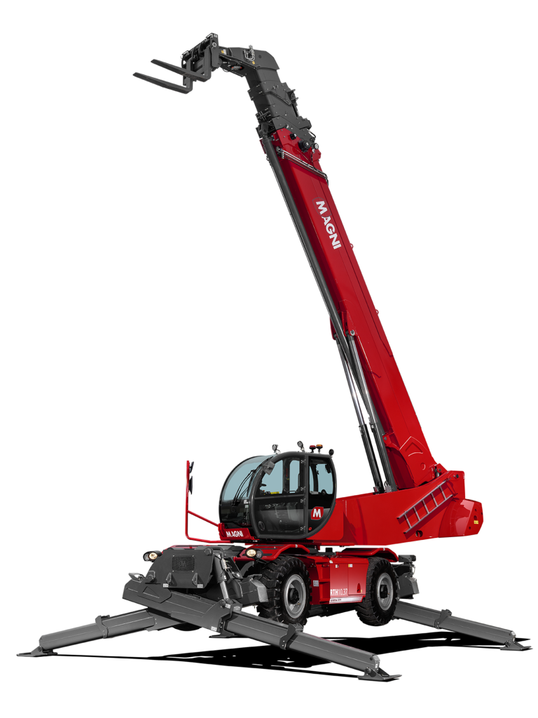 The RTH 10.37 has a lifting height of 120 ft., 5 in. and a maximum lift capacity of 22,700 lbs. for handling heavy loads.