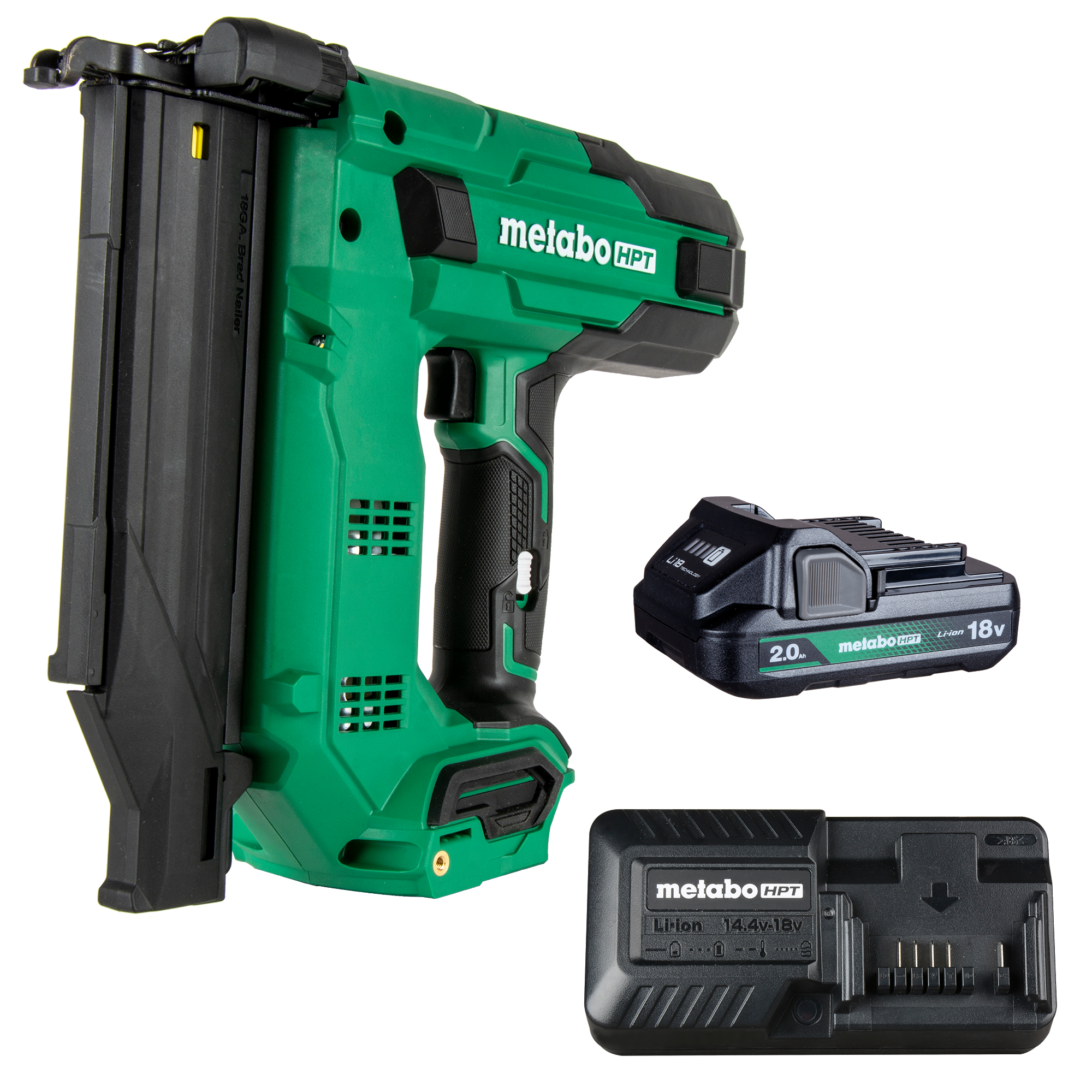 Powered by a 2.0Ah 18V battery, the cordless nailer enables individuals to drive up to 700 brads per charge.