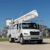 With up to 55 degrees of wheel cut and a swept-back bumper, the M2 106 Plus provides maneuverability in narrow city streets, busy job sites and other tight situations.