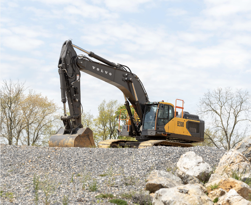 The initial launch includes multiple medium and large excavator models in North America — the ECR145 short swing, EC210, EC230, EC370, EC400 and EC500 crawler excavators.