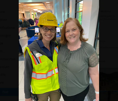 Leah Harnack hosted Editor-in-Chief Lori Ditoro during the Komatsu Demo Days.