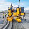 Sonic sensors are used on GOMACO texture/cure machines to eliminate the need for stringline on slipform paving projects.