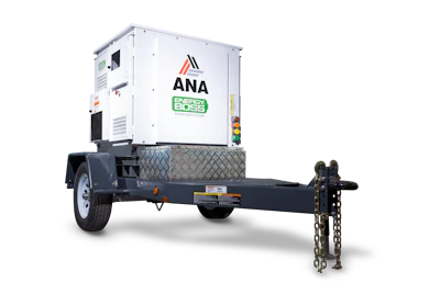 This towable generator is equipped with an Isuzu diesel engine and 25 kWh LTO battery, delivering 70 KVA peak/45 KVA prime power during use.