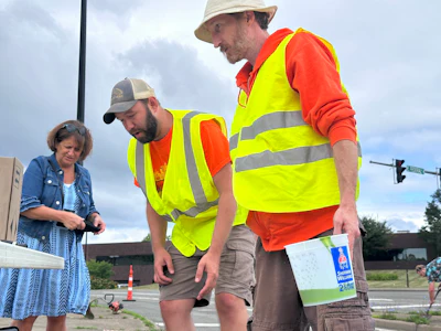 Sharon Letson (left), Adam Lee (center), David Wheeler (right).