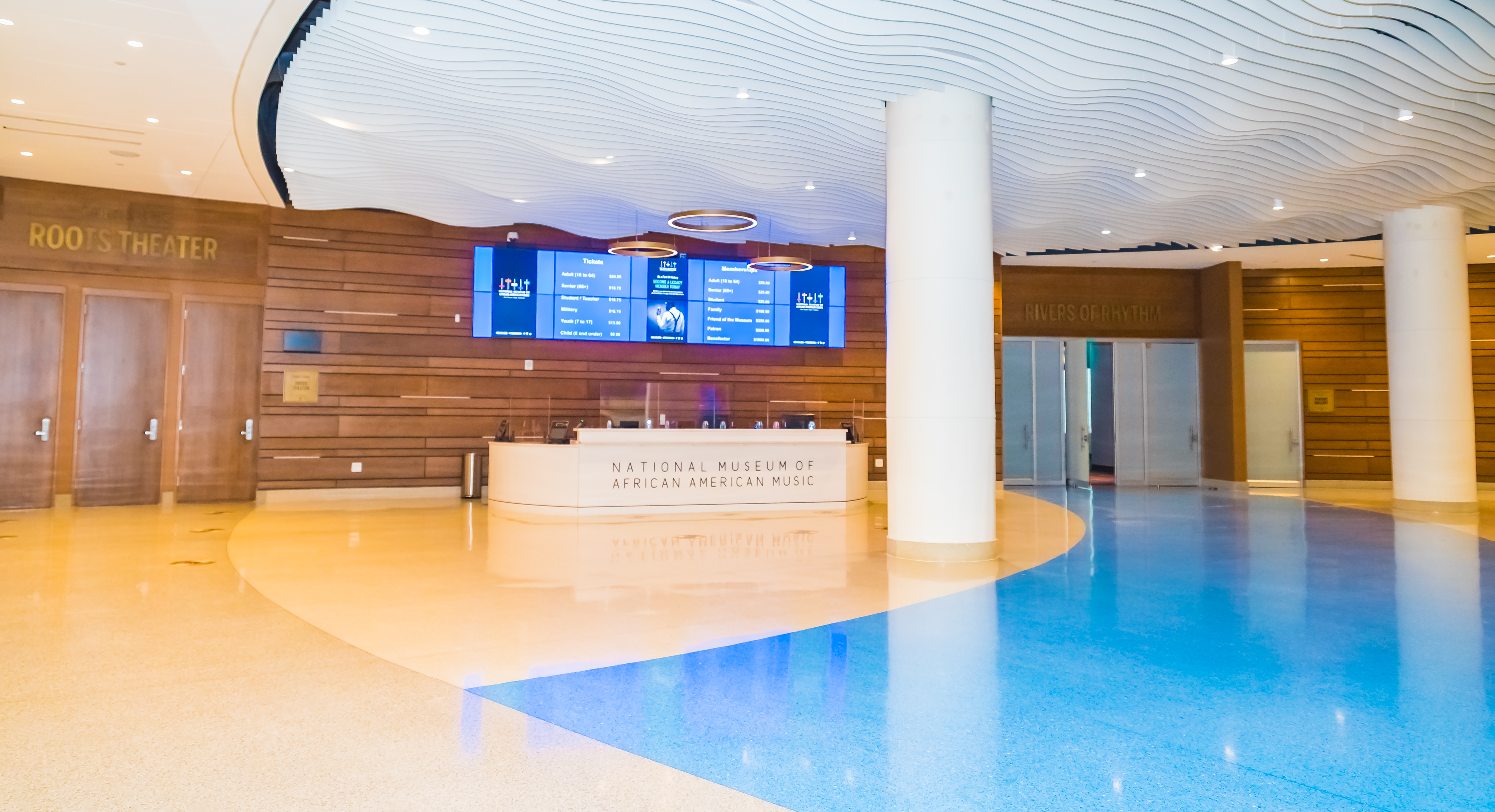 The beautiful lobby of the museum.