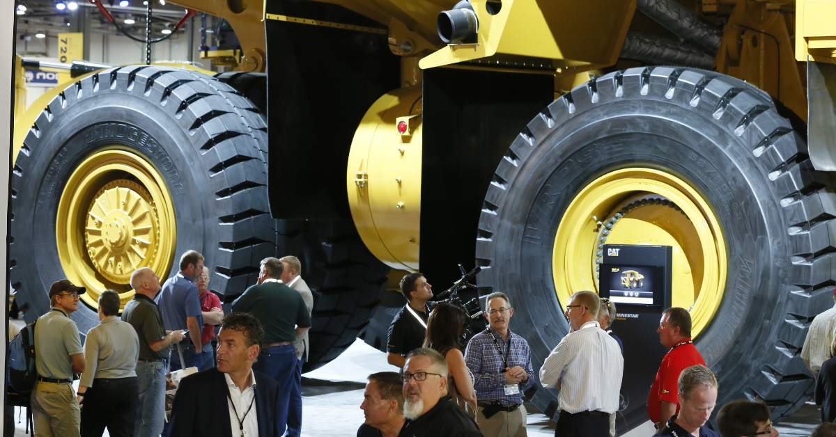 Attendees exploring the outdoor exhibits.
