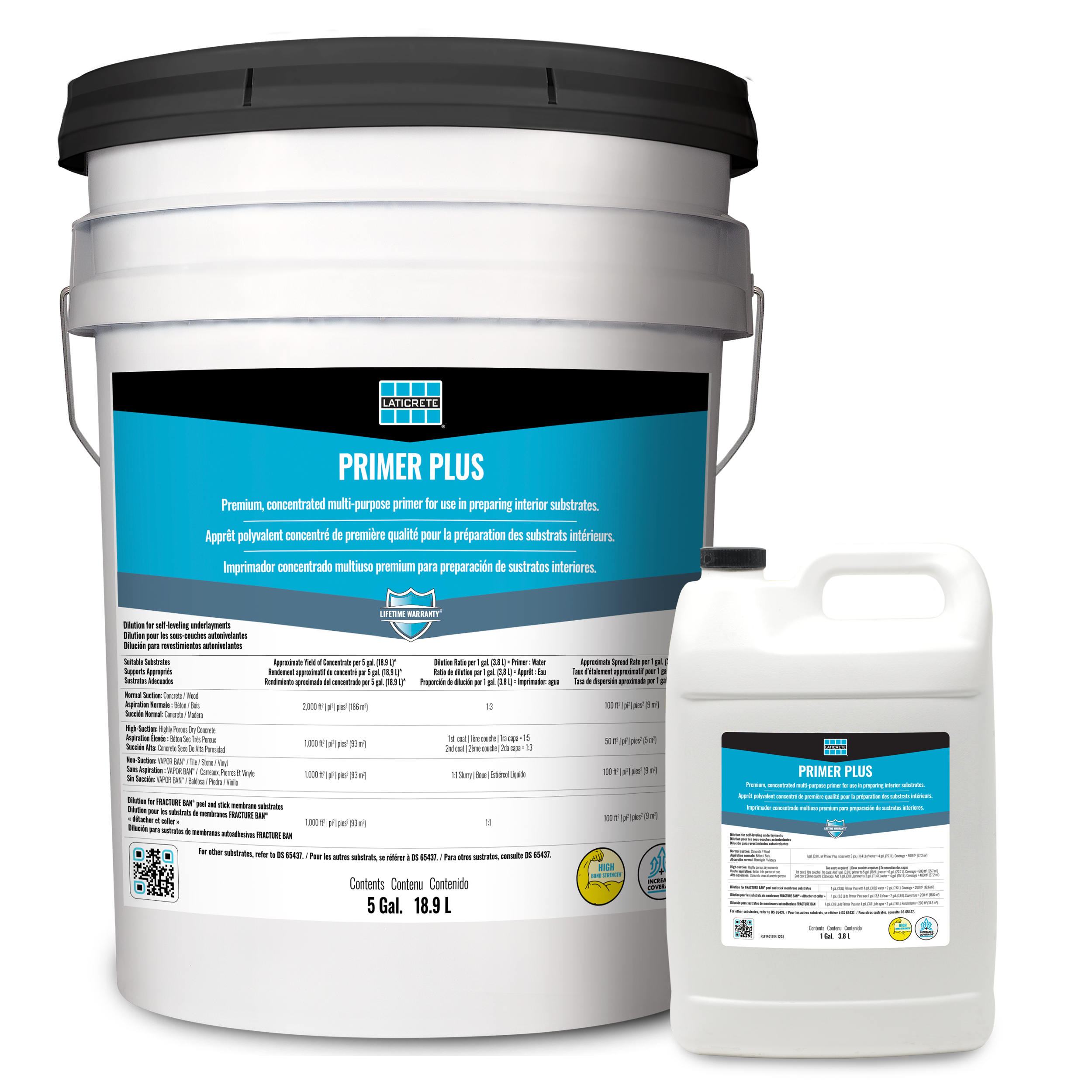 Primer Plus is available in a one-gallon jug, a five-gallon pail and a 264-gallon tote.