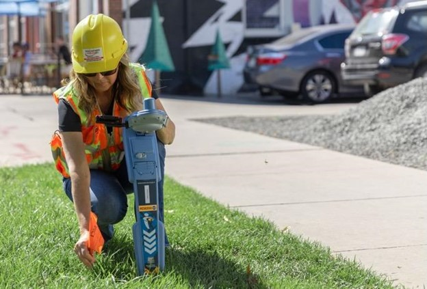 Construction surveyors rely on different tools to find and precisely map the location of critical underground utility infrastructure.