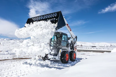 Attaching a snow pusher allows you to remove snow from uneven surfaces so you can avoid damaging paving stones, decorative concrete, or sloped sidewalks.