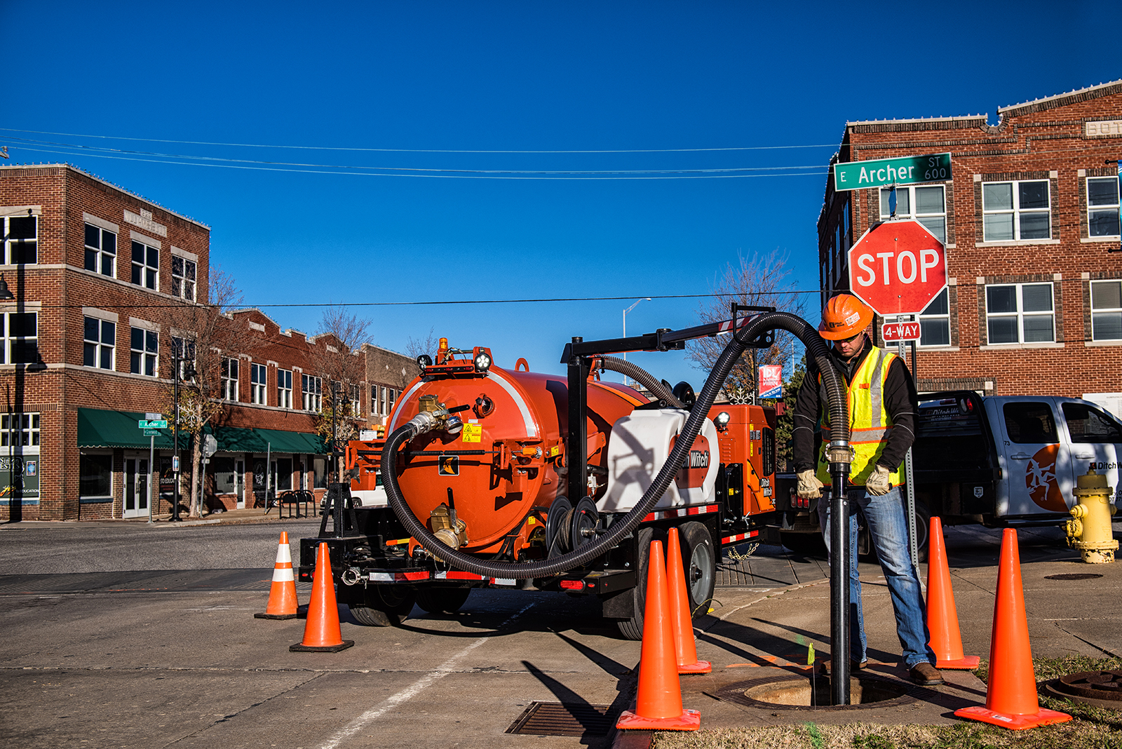 Once utilities are accurately located, vacuum excavators can be used to safely expose them, starting with a small excavation and expanding as needed.