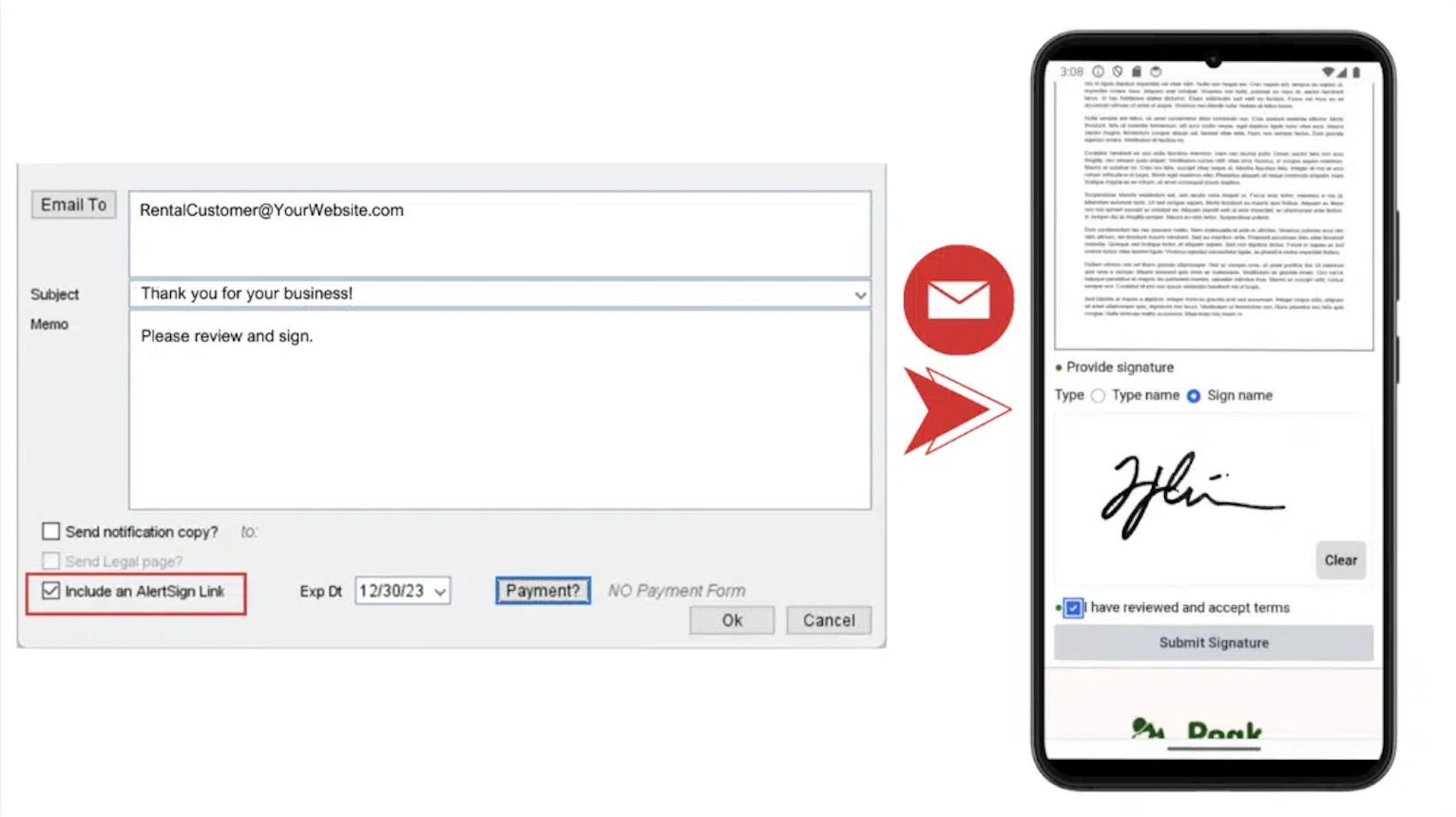 The solution allows individuals to capture signatures on bids from clients, as well as move to paperless operations.