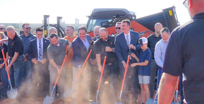 With shovels in hand, Oklahoma Gov. Kevin Stitt and other state officials recently helped celebrate the groundbreaking of a new 170,000 square-foot paint facility at the Ditch Witch factory in Perry, Okla.
