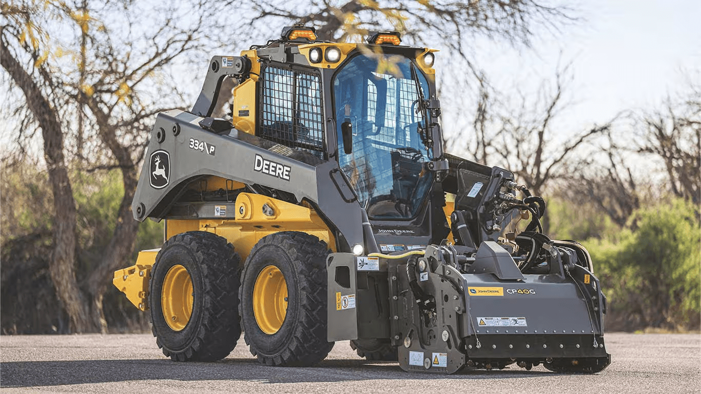 The CP40G Cold Planer can slide horizontally from left to right, for control, and is designed for pick replacement.