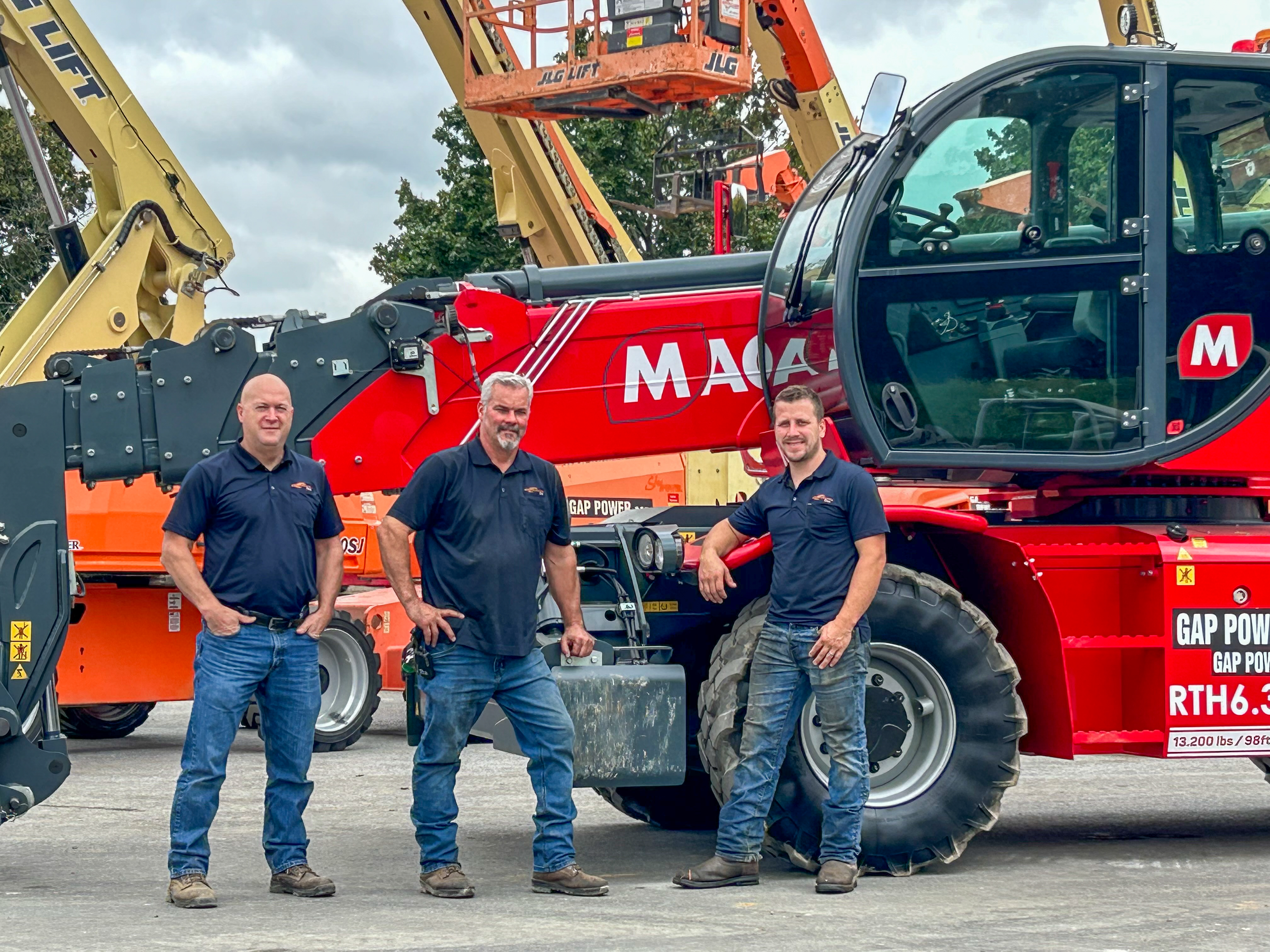 From left to right: Chad Thourot, Rental Fleet Manager, Gap Power; Joel Nissley, Transport Fleet Manager, Gap Power; and Brad Benner, Service Operations Manager, Gap Power